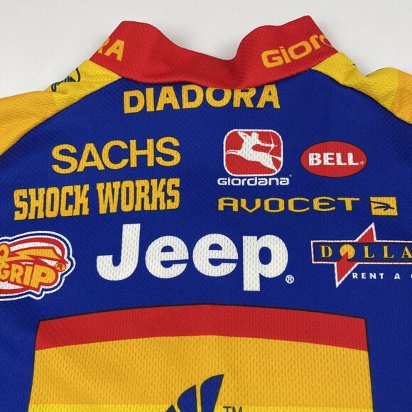 Giordana Cycling Jersey Men’s S 1/2 Zip Short Sleeve Biking Pockets Sponsors - Picture 5 of 9